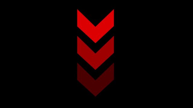 Arrow sign. swipe icon video animation. directional arrow loop, direction arrow line loop animation. blinking arrow navigation. arrow loop animation direction concept.