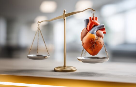 Balance between human heart and endless path represents price of immortality