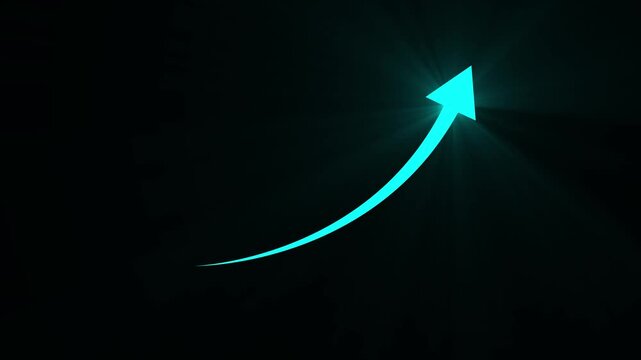 Hand Draw up Arrow With Scribble Animation. Arrow curve growth animation alpha channel. Arrow on transparent background. Different shape arrow icon set. Animation of 4k video.
