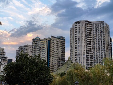 High rise buildings in the city.