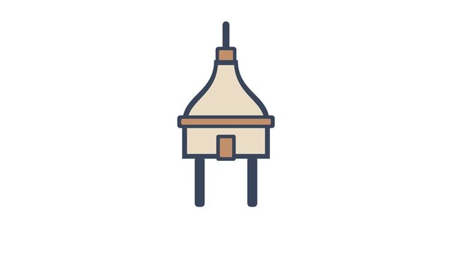 Electrical plug icon, simplified representation for power connection and energy