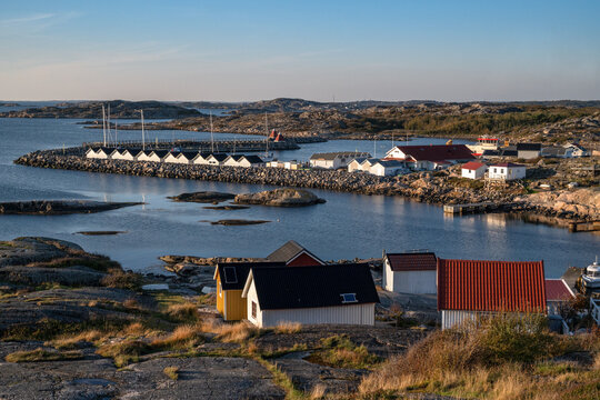 Landscape with houses and beautiful sea view on Vrango