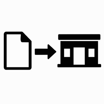 Medical Referral Document Routed to Clinic Pictogram