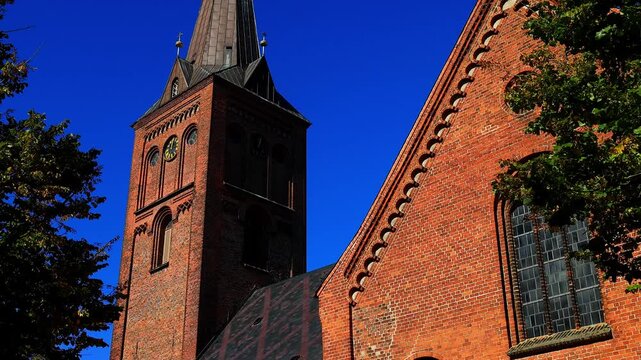 the cityscape of ploen germany 4k video with a pan