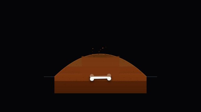 Wooden coffin buried in a dark grave representing death and mourning