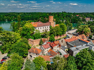Łagów Lubuskie Polska lato Dron panoramicznie © Rakowsky Films