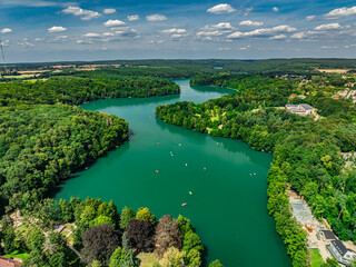 Łagów Lubuskie Polska lato Dron panoramicznie © Rakowsky Films
