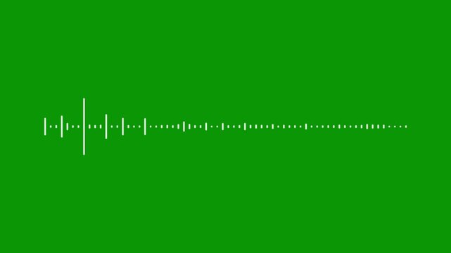 waveform audio spectrum animation with transparent background sound wave visualization white audio visualizer music sound wave dynamic equalizer audio frequency meter display 4k motion visual effect