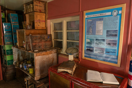 British historic hut Base Y, Horseshoe Island, Marguerite Bay, Antarctica,