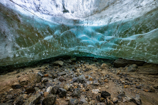 Ice cave in a glacier, Kulusuk, Greenland