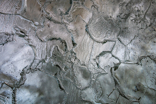 Close up of ice in a glacier in Kulusuk, Greenland