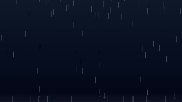 Rain falling through a dark blue atmosphere