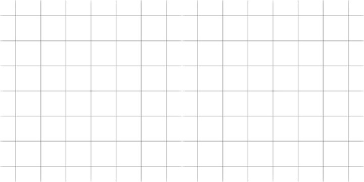 Minimalist black grid pattern with thin lines on white background for