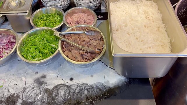Pho Bo Ingredient Bowls &ndash; Asian Food Court Counter