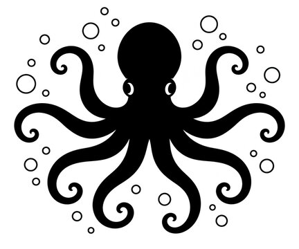 vector illustration of an octopus