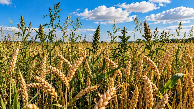 Wheat grows alongside tares. Bible story.