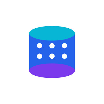 Database server storage flat vector icon