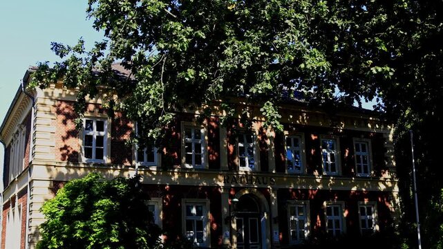 the historic german city of preetz 4k video