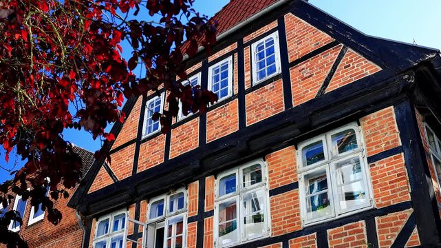 the historic german city of preetz 4k video