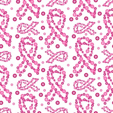 Breast cancer month seamless pink ribbon day mammogram pattern for medical accessories and medicine textiles