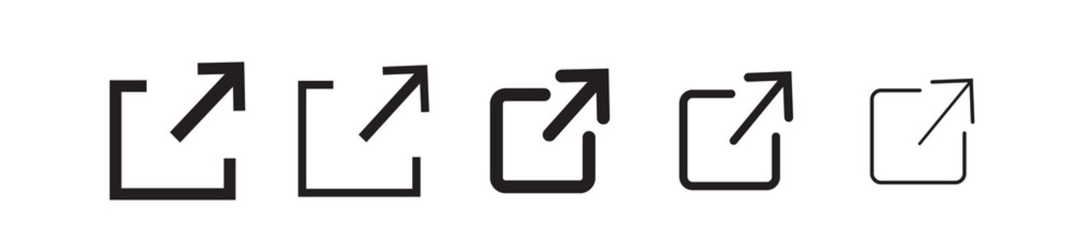 External link and share icon set .  clean vector illustration.