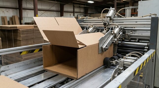 Custom Box Maker Folding Corrugated Cardboard into Snug Carton, On-Demand Packaging Machine