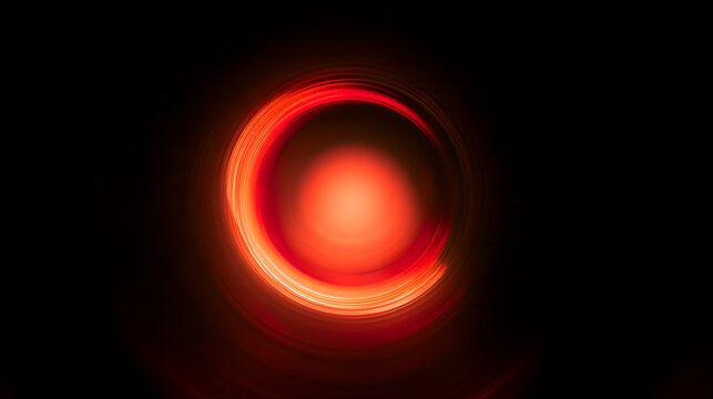 Analog Darkroom Enlarger Lens Glowing Softly Focused On Photo Paper