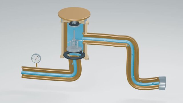 Pressure Vacuum Breaker Air Admission - 3D Cutaway