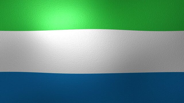 Flag of Sierra Leone waving slowly in the wind