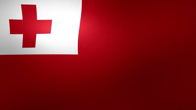 Tonga national flag waving in the wind