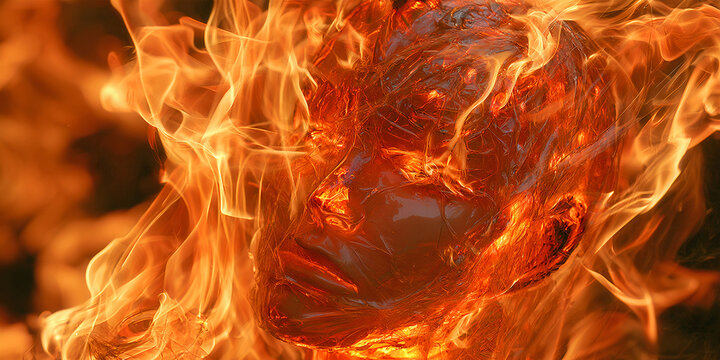 The Flamed Woman Background, ai generated.