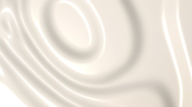 Animated vanilla cream liquid waves abstract background loop