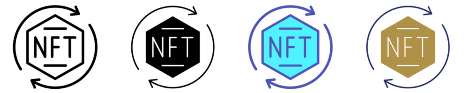 Nft Token Exchange  Icon Element For Design