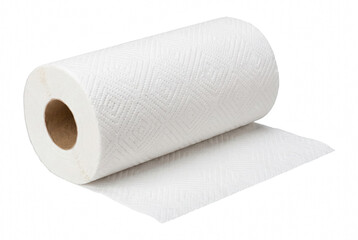 Fototapeta premium Roll of White Paper Towels with Embossed Diamond Pattern