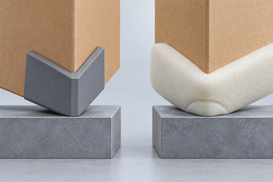 Rigid and Flexible Packaging Corner Protectors in Contact Model