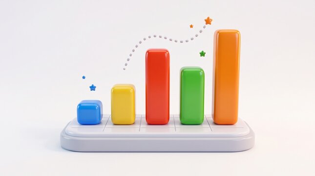 Colorful 3D Cartoon Charts and Diagrams Collection &ndash; Glossy Educational Business Infographics