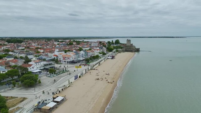 Fouras from a drone, Fouras-les-Bains, Charente-Maritime, Nouvelle-Aquitaine, France