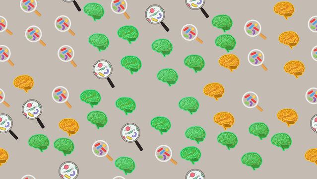 Brain and microbe pattern