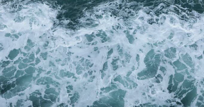 Spray caused by moving ferry, English Channel