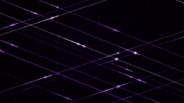 Purple diagonal light streaks create a dynamic looping motion pattern on dark background