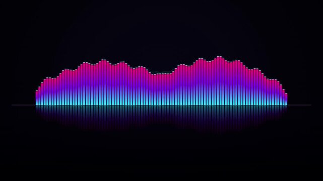 Seamless Loop Bilateral Fourier Waterfall Equalizer 3D Motion Background 4K