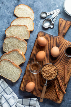 Ingredients for making brown Sugar Butter Pecan French Toast.