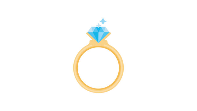 Diamond Ring vector isolated icon. Diamond Ring emoji illustration. Diamond Ring vector isolated emoticon. 