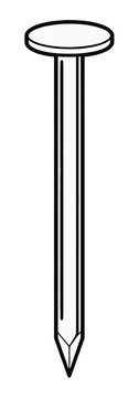 A single metal nail standing upright icon