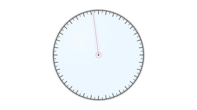 Precision Protractor Angle Meter with Rotating Acrylic Cursor Arm and Red Hairline Needle