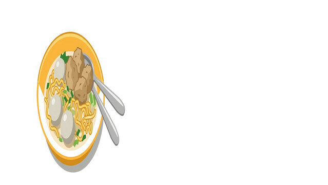 meatball noodles in a bowl 
