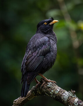 The common myna on the branch