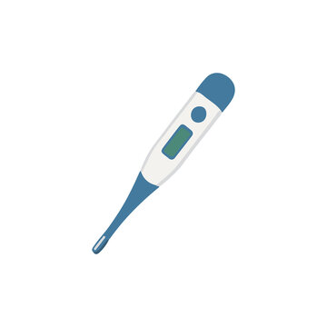 Digital Clinical Thermometer Medical Vector Illustration