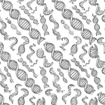 DNA Double Helix Pattern, Scientific Research, Genetics, Biology, Medical Science