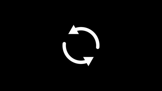 Animation of a loading spinning load wheel. Waiting for download. circle on a black isolated background.loading wheel oval graphic animation spinning on transparent background